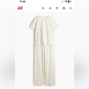 H&M pyjama with hearts
